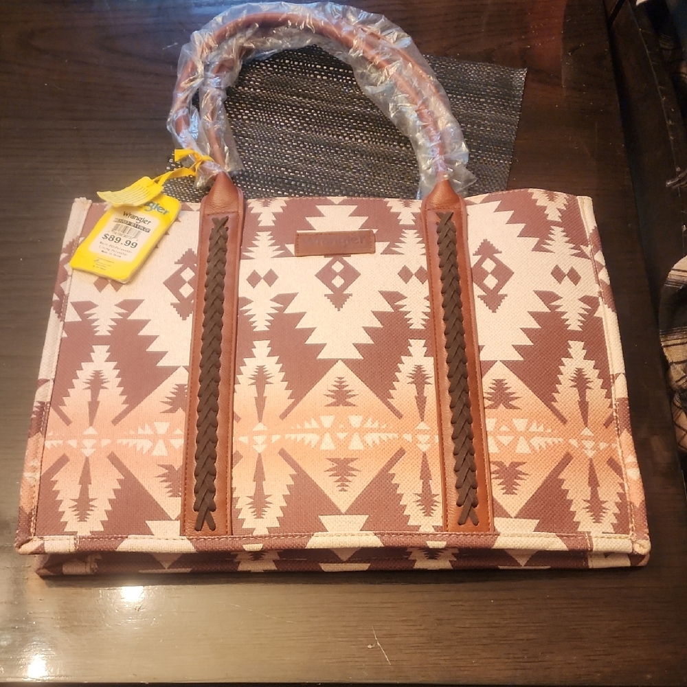Wrangler Womens Aztec Tote Bag New With Tags